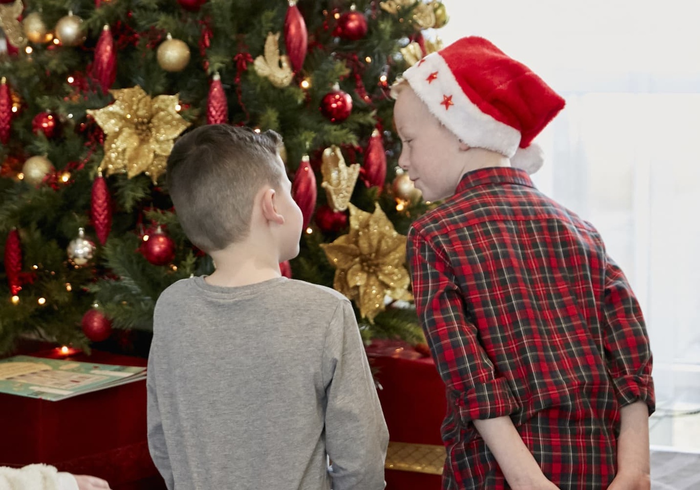 Family in Lobby at Christmas