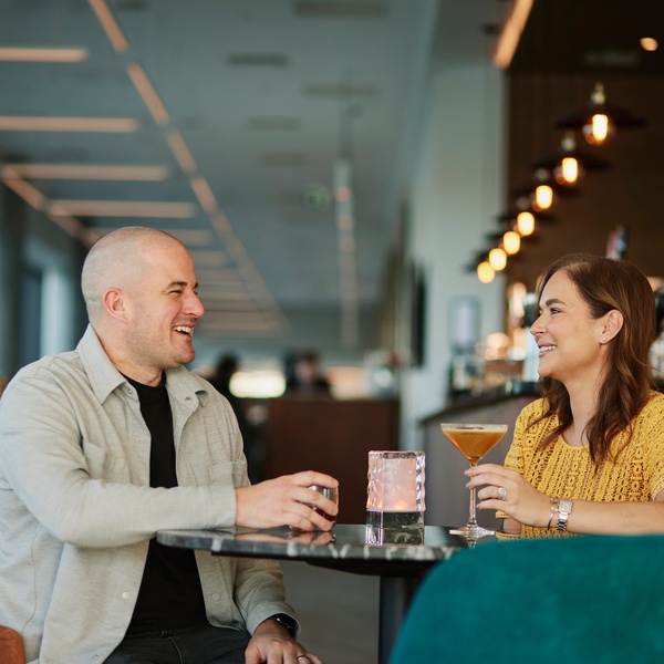 Couple with cocktails