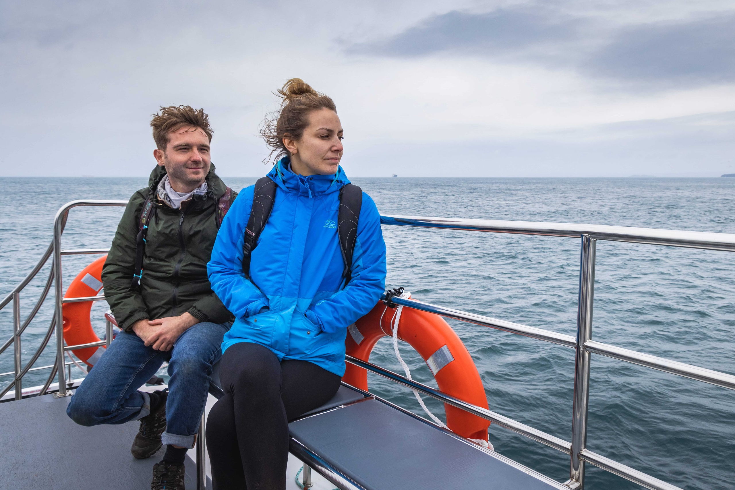 Couple Winter Boat