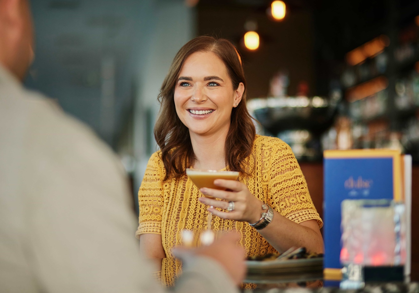 Couple with cocktails