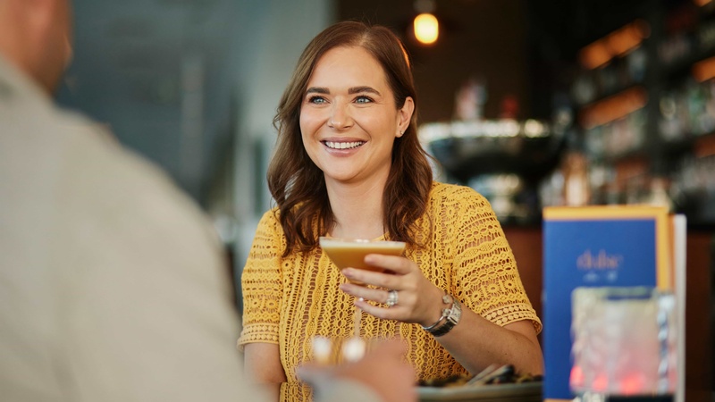 Couple with cocktails