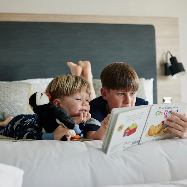 Children Playing in Family Bedroom