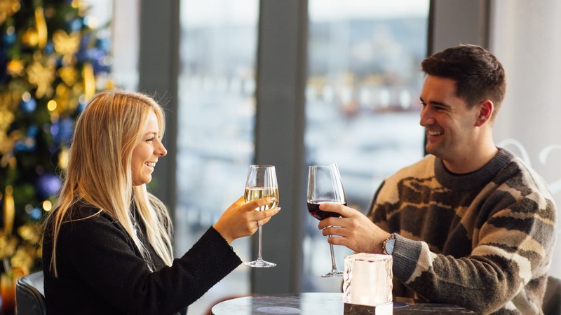 Christmas Couple Festive Dining