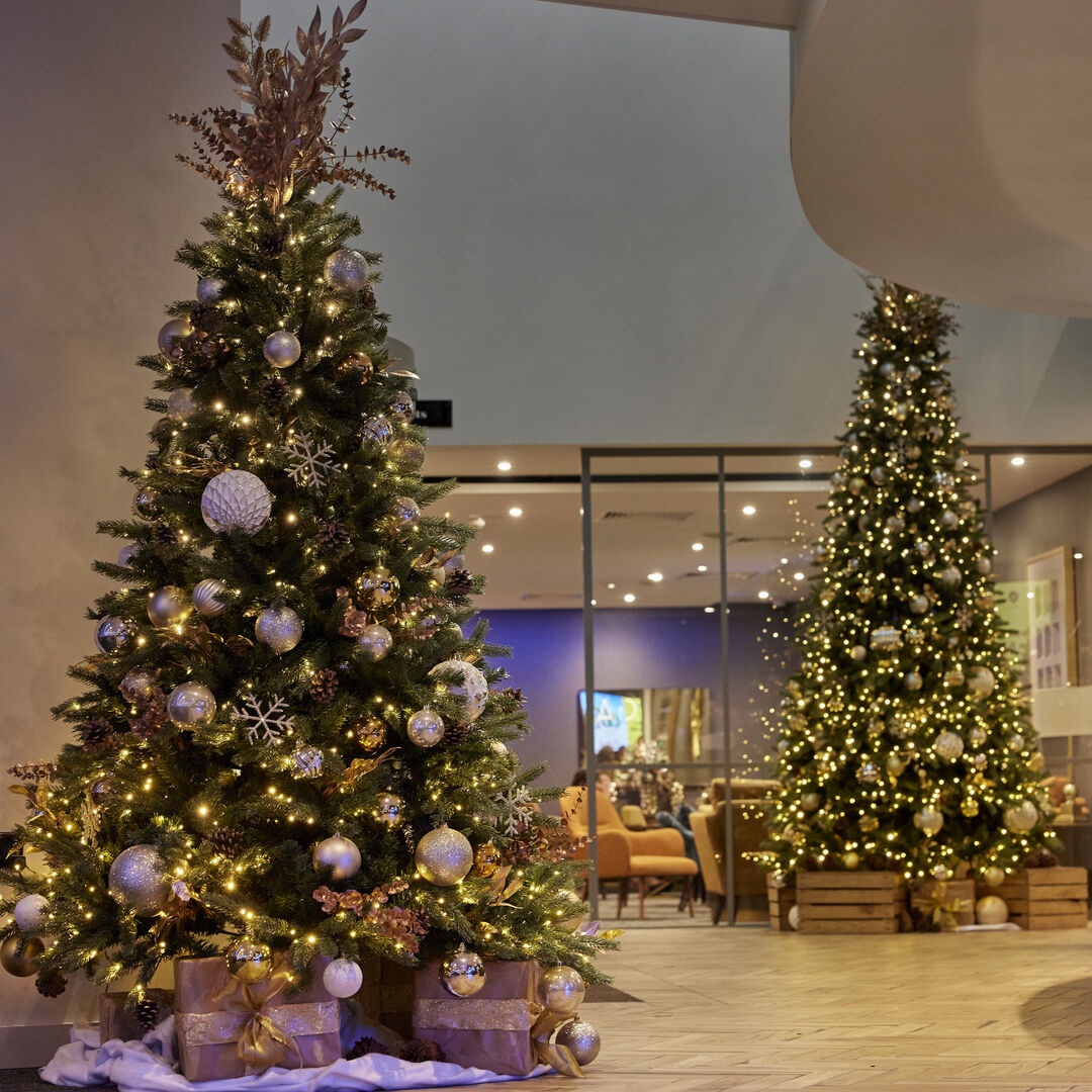 Ty Newport Hotel Lobby at Christmas